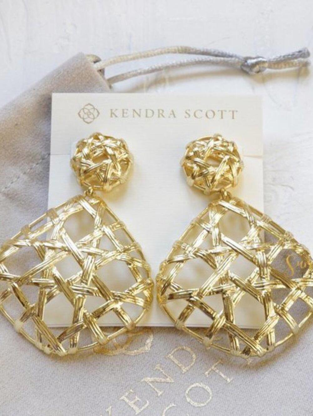 Kendra Scott Natalie Statement Drop Earrings Gold